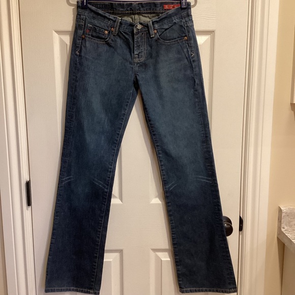 7 for all mankind Straight leg Medium wash Denim, Size 27 - Picture 2 of 16